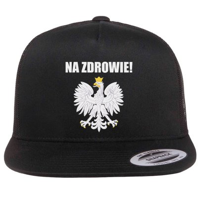 Cheers In Polish Coat Of Arms Souvenir Funny Na Zdrowie Flatbill Hat