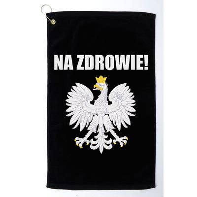 Cheers In Polish Coat Of Arms Souvenir Funny Na Zdrowie Golf Towel