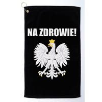 Cheers In Polish Coat Of Arms Souvenir Funny Na Zdrowie Golf Towel