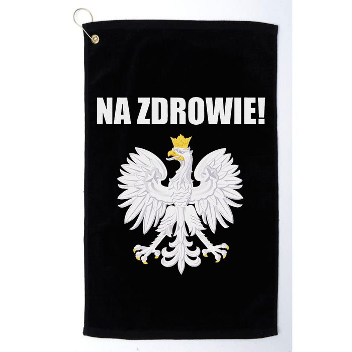 Cheers In Polish Coat Of Arms Souvenir Funny Na Zdrowie Golf Towel