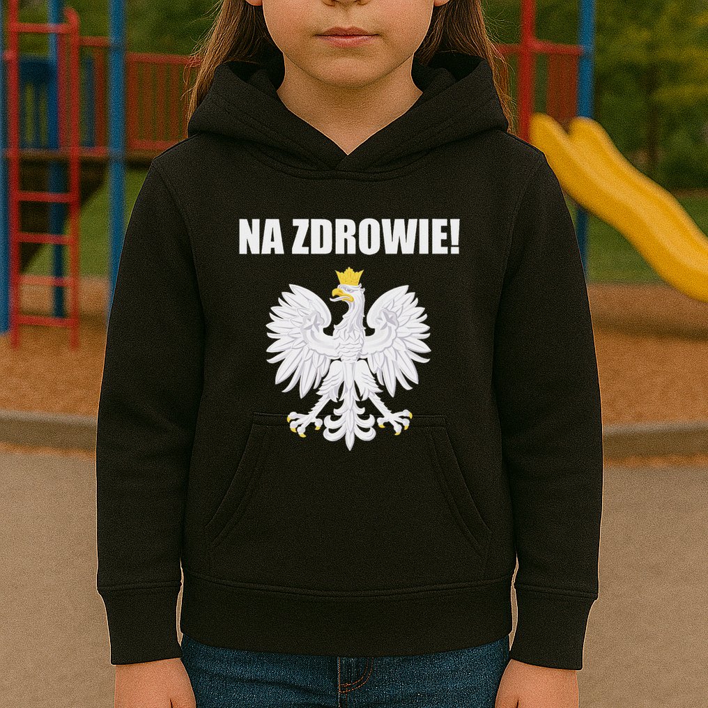 Cheers In Polish Coat Of Arms Souvenir Funny Na Zdrowie Kids Hoodie