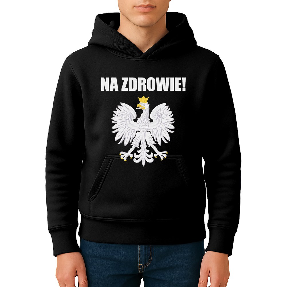 Cheers In Polish Coat Of Arms Souvenir Funny Na Zdrowie Kids Hoodie