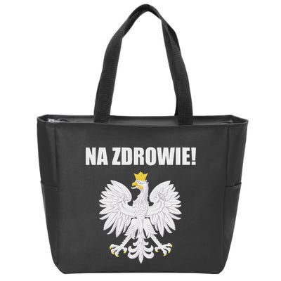 Cheers In Polish Coat Of Arms Souvenir Funny Na Zdrowie Zip Tote Bag
