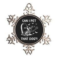 Can I Pet That Dog Halloween Skeleton Metallic Star Ornament