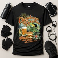 Cheeseburger In Paradise Heaven On Earth Funny Gift Cooling Performance Crew T-Shirt