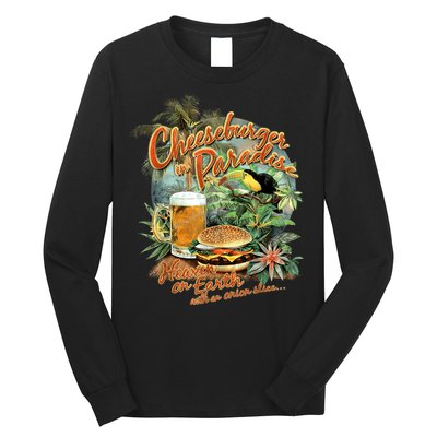 Cheeseburger In Paradise Heaven On Earth Funny Gift Long Sleeve Shirt