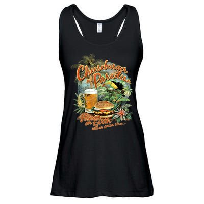 Cheeseburger In Paradise Heaven On Earth Funny Gift Ladies Essential Flowy Tank