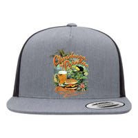 Cheeseburger In Paradise Heaven On Earth Funny Gift Flat Bill Trucker Hat