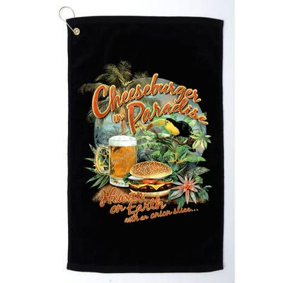 Cheeseburger In Paradise Heaven On Earth Funny Gift Golf Towel
