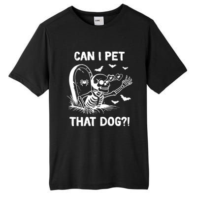 Can I Pet That Dog Halloween Skeleton Tall Fusion ChromaSoft Performance T-Shirt