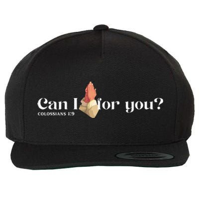 Can I Pray For You Christian Faith Jesus Novelty Design Wool Snapback Cap