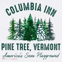 Columbia Inn Pine Tree Vermont Merry Christmas Cool Comfort Performance Bucket Hat
