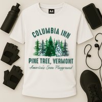 Columbia Inn Pine Tree Vermont Merry Christmas Performance Shirt