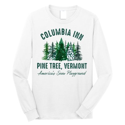 Columbia Inn Pine Tree Vermont Merry Christmas Long Sleeve Shirt