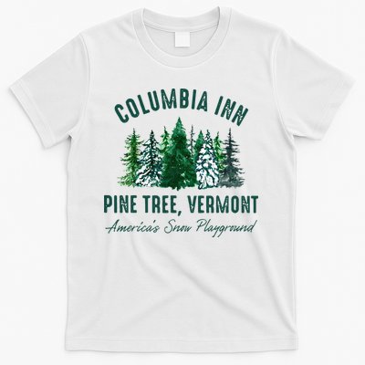 Columbia Inn Pine Tree Vermont Merry Christmas T-Shirt