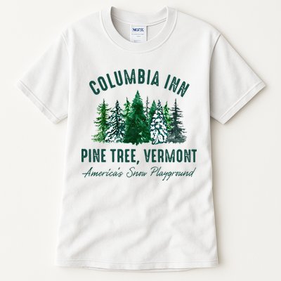 Columbia Inn Pine Tree Vermont Merry Christmas Tall T-Shirt