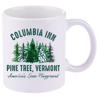 Columbia Inn Pine Tree Vermont Merry Christmas 11oz C Handle Ceramic Mug