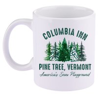 Columbia Inn Pine Tree Vermont Merry Christmas 11oz C Handle Ceramic Mug