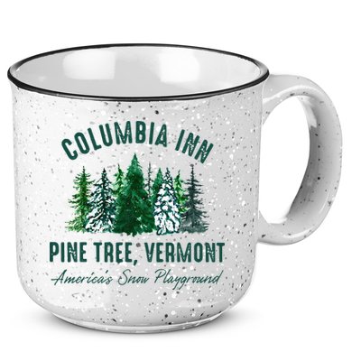 Columbia Inn Pine Tree Vermont Merry Christmas 15oz Campfire Ceramic Mug
