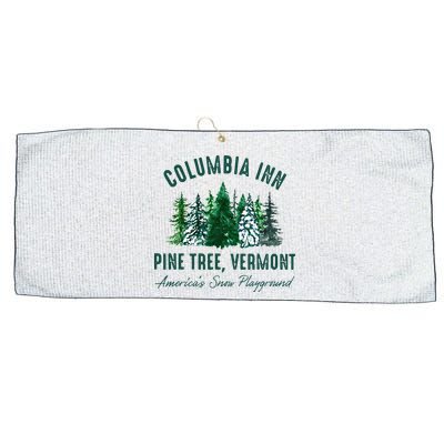 Columbia Inn Pine Tree Vermont Merry Christmas Large Microfiber Waffle Golf Towel