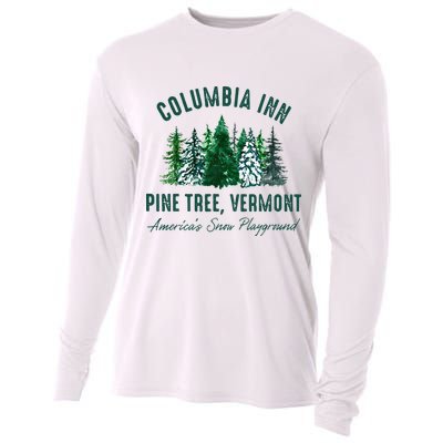 Columbia Inn Pine Tree Vermont Merry Christmas Cooling Performance Long Sleeve Crew