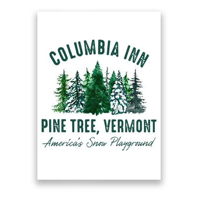 Columbia Inn Pine Tree Vermont Merry Christmas Poster