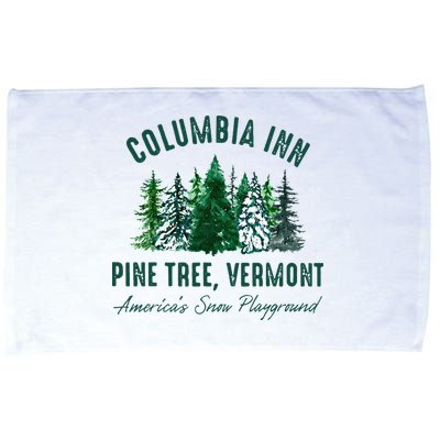 Columbia Inn Pine Tree Vermont Merry Christmas Microfiber Hand Towel