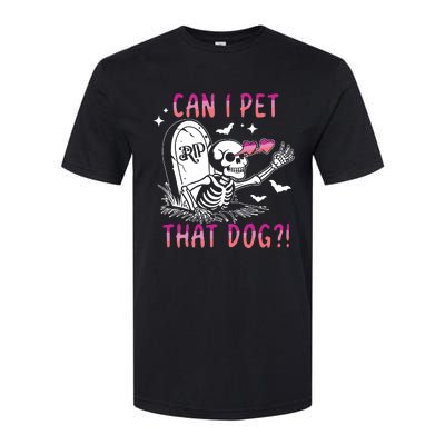 Can I Pet That Dog Skeleton Halloween Softstyle CVC T-Shirt