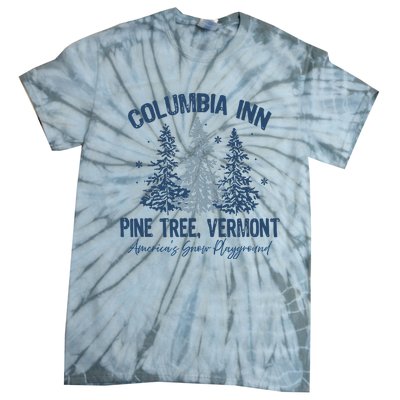 Columbia Inn Pine Tree Vermont Always A White Christmas Tie-Dye T-Shirt