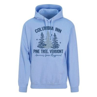 Columbia Inn Pine Tree Vermont Always A White Christmas Unisex Surf Hoodie