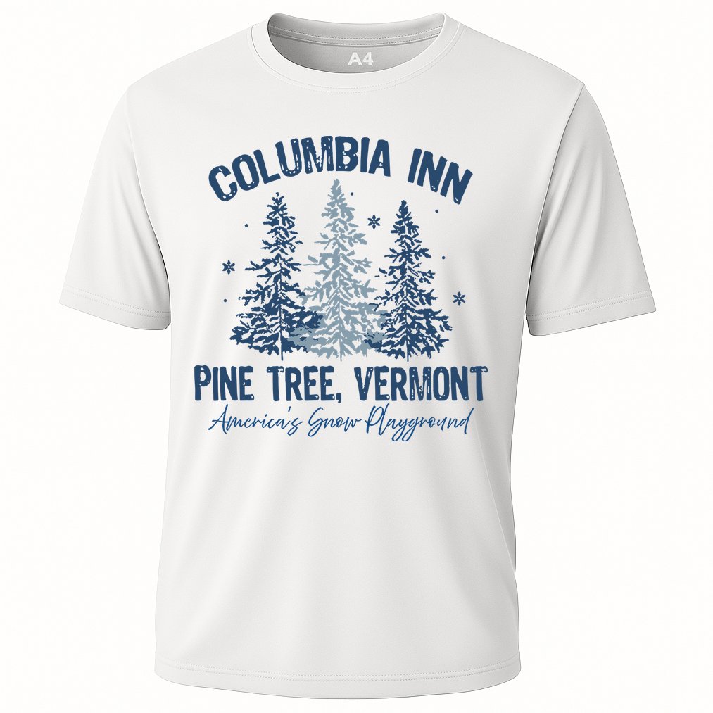 Columbia Inn Pine Tree Vermont Always A White Christmas Cooling Performance Crew T-Shirt