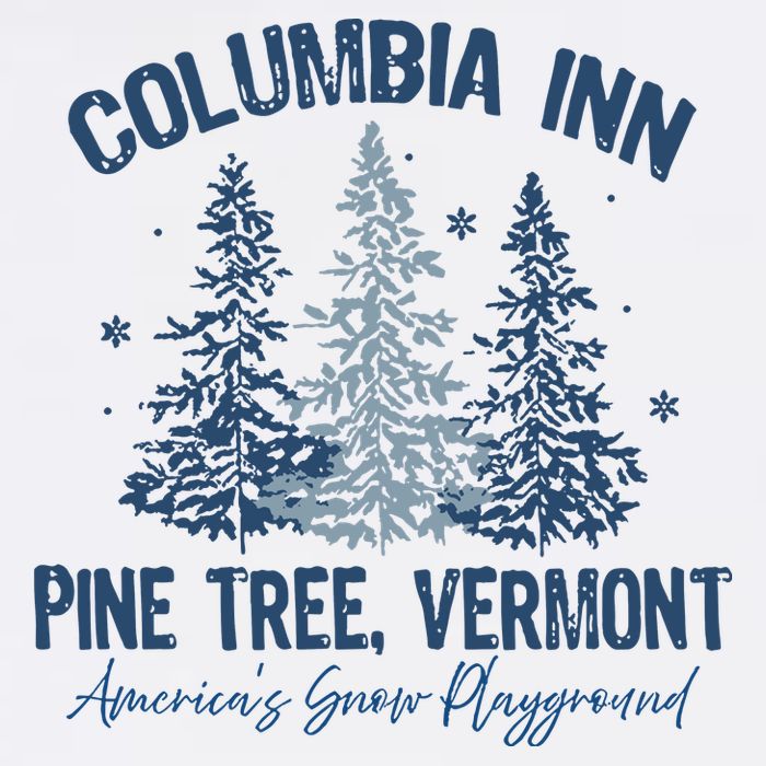 Columbia Inn Pine Tree Vermont Always A White Christmas Kids T-Shirt