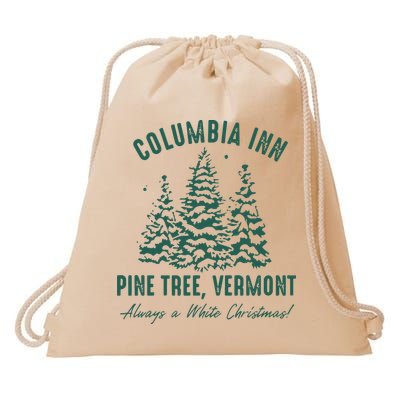 Columbia Inn Pine Tree Vermont Sweatshirt A White Christmas Bing Crosby Drawstring Bag