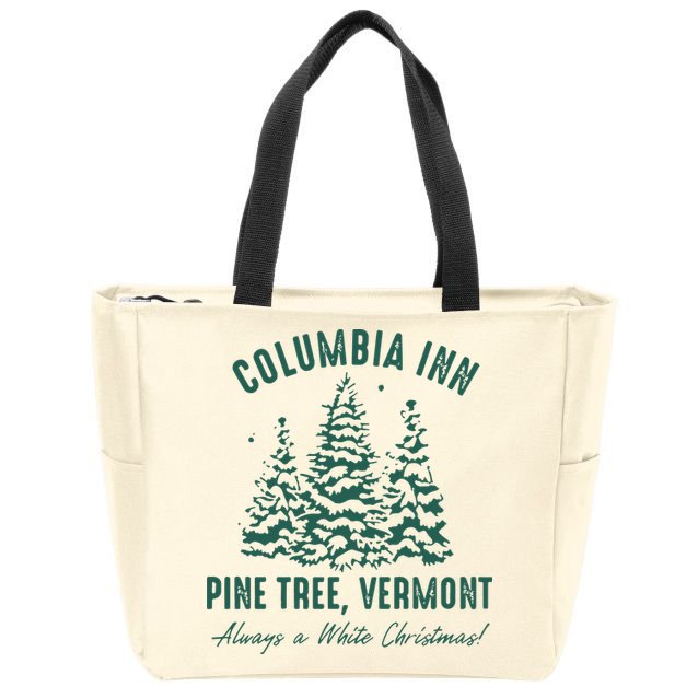 Columbia Inn Pine Tree Vermont Sweatshirt A White Christmas Bing Crosby Zip Tote Bag