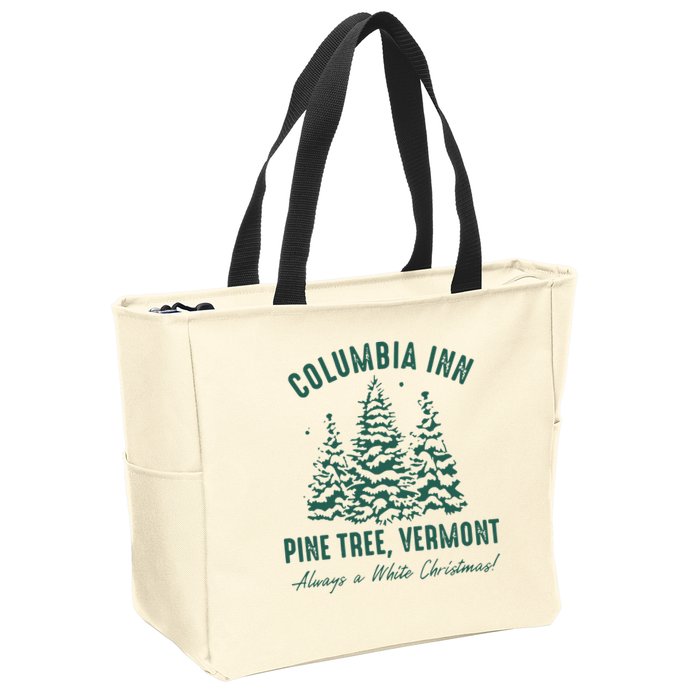 Columbia Inn Pine Tree Vermont Sweatshirt A White Christmas Bing Crosby Zip Tote Bag