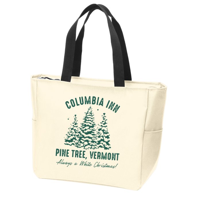 Columbia Inn Pine Tree Vermont Sweatshirt A White Christmas Bing Crosby Zip Tote Bag