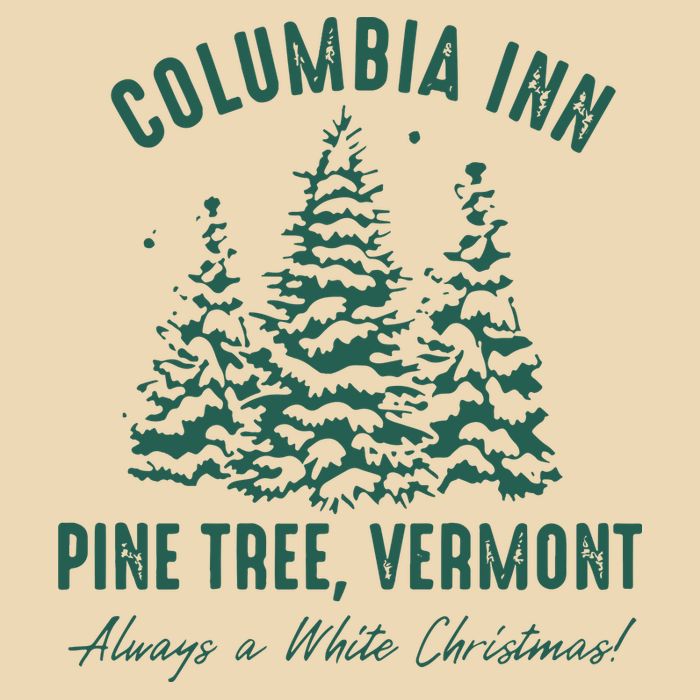 Columbia Inn Pine Tree Vermont Sweatshirt A White Christmas Bing Crosby Zip Tote Bag
