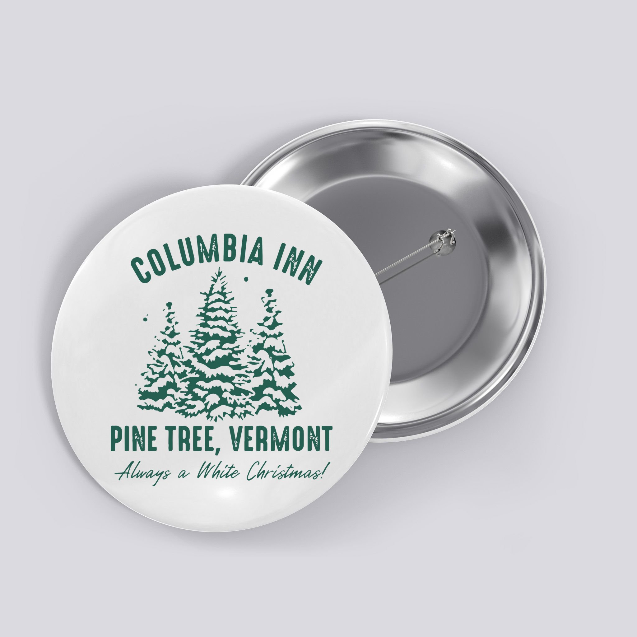 Columbia Inn Pine Tree Vermont Sweatshirt A White Christmas Bing Crosby Button
