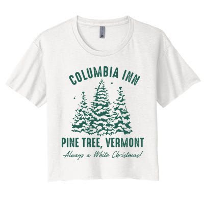Columbia Inn Pine Tree Vermont Sweatshirt A White Christmas Bing Crosby Crop Top