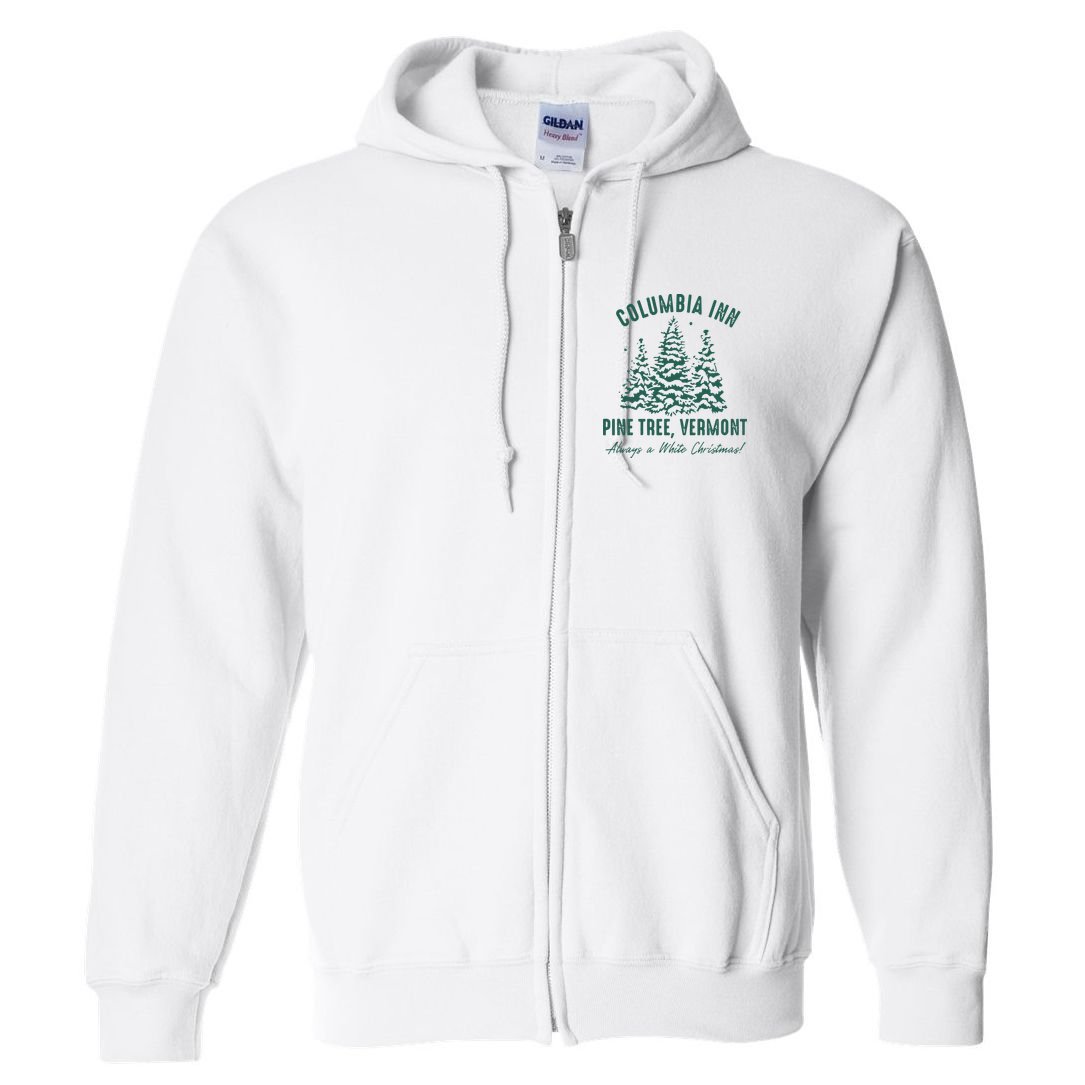 Columbia Inn Pine Tree Vermont Sweatshirt A White Christmas Bing Crosby Full Zip Hoodie