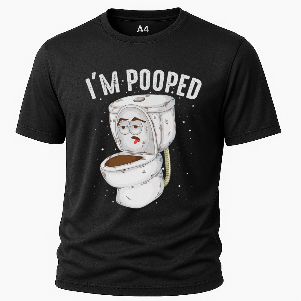Cool IM Pooped Funny Dirty Toilet Bowl Joke Lover Gift Cooling Performance Crew T-Shirt
