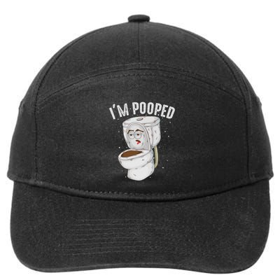 Cool IM Pooped Funny Dirty Toilet Bowl Joke Lover Gift 7-Panel Snapback Hat
