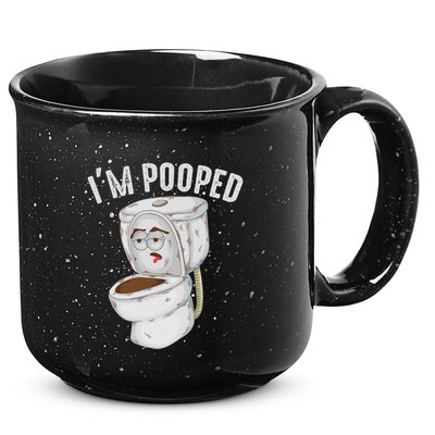 Cool IM Pooped Funny Dirty Toilet Bowl Joke Lover Gift 15oz Campfire Ceramic Mug
