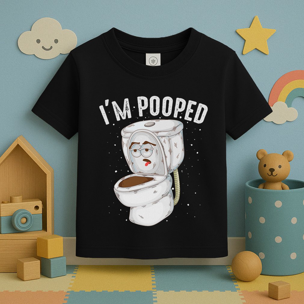 Cool IM Pooped Funny Dirty Toilet Bowl Joke Lover Gift Toddler T-Shirt