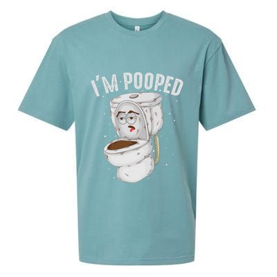 Cool IM Pooped Funny Dirty Toilet Bowl Joke Lover Gift Sueded Cloud Jersey T-Shirt