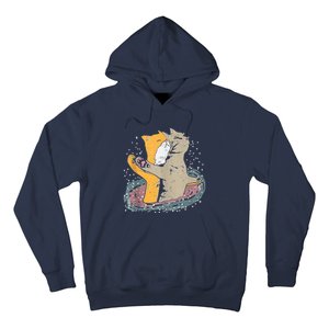 Cats Itanic Pose In Space Funny Movie Pun Animal Lover Gift Ank Op Hoodie