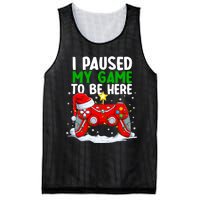 Christmas I Paused My Game To Be Here Funny Gamer Mesh Reversible Basketball Jersey Tank