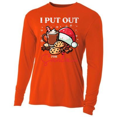 Christmas I Put Out For Santa Funny Xmas Cooling Performance Long Sleeve Crew