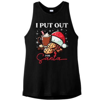 Christmas I Put Out For Santa Funny Xmas Ladies PosiCharge Tri-Blend Wicking Tank