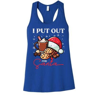 Christmas I Put Out For Santa Funny Xmas Women's Racerback Tank